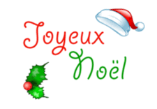 VACANCES DE NOEL: JOYEUSES FÊTES!