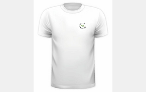 Tee-shirt coton blanc impression coté coeur